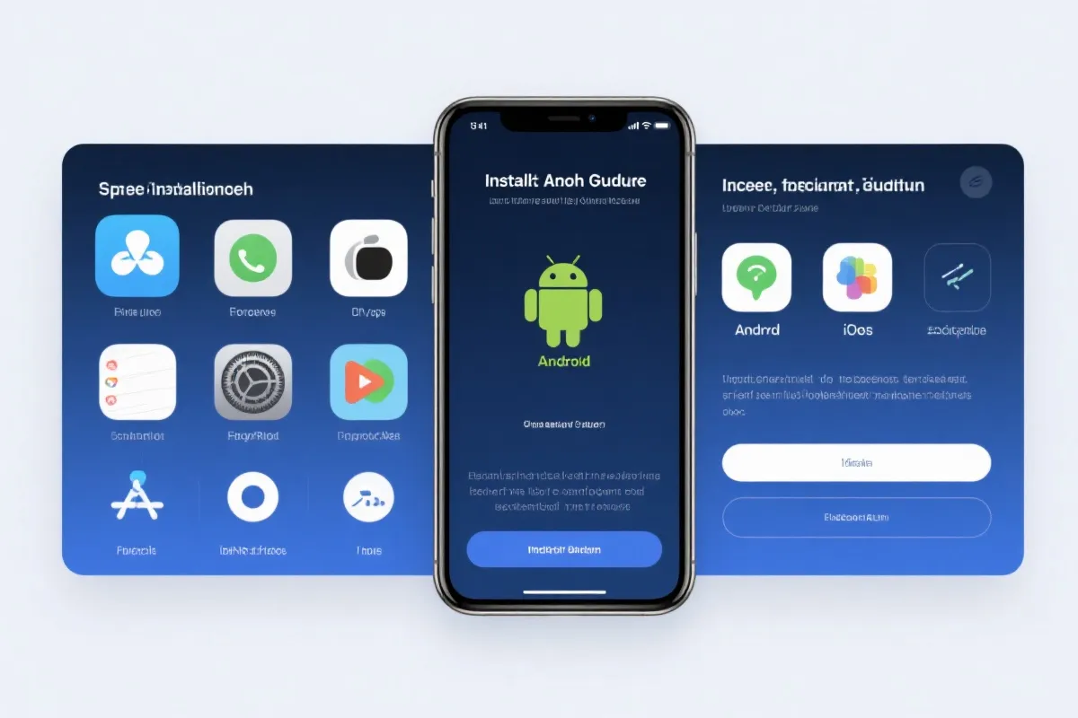Android与iOS安装流程示意图